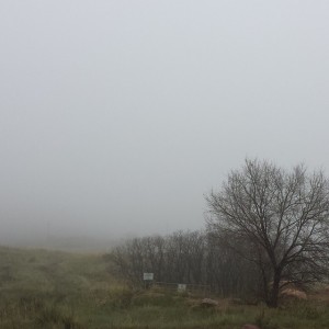 Image of fog settling over Rocky Mountains